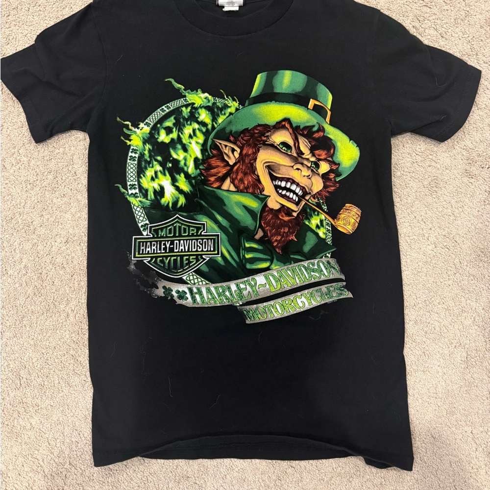 Harley-Davidson St Patrick’s Day Black and Green Graphic Tee